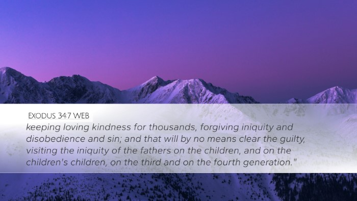 Exodus 34:7 WEB Bible Verse Image