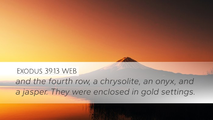 Exodus 39:13 WEB Bible Verse Image