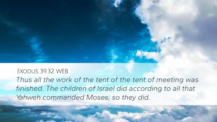 Exodus 39:32 WEB Bible Verse Image