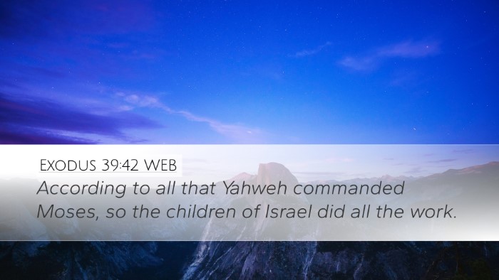 Exodus 39:42 WEB Bible Verse Image