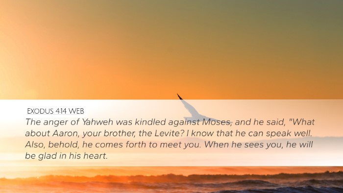 Exodus 4:14 WEB Bible Verse Image