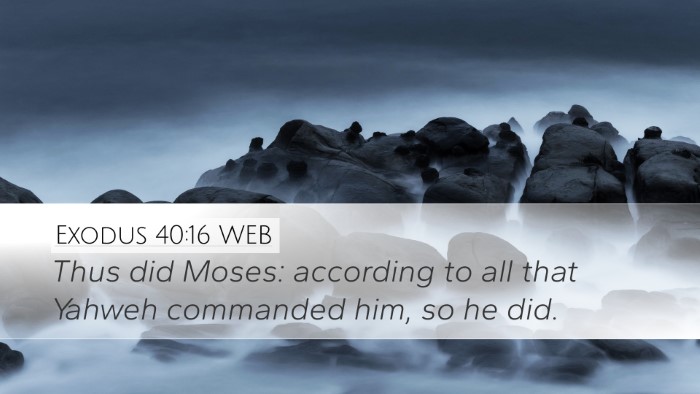 Exodus 40:16 WEB Bible Verse Image