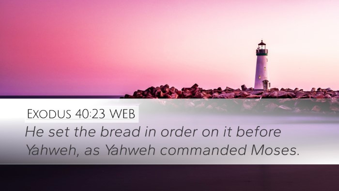 Exodus 40:23 WEB Bible Verse Image