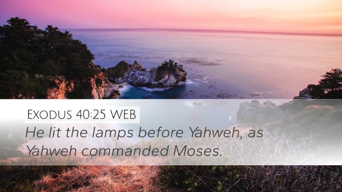 Exodus 40:25 WEB Bible Verse Image