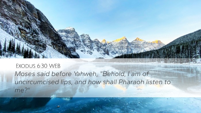 Exodus 6:30 WEB Bible Verse Image