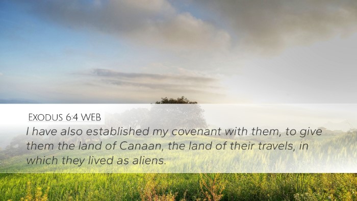 Exodus 6:4 WEB Desktop Wallpaper - I have also established my covenant with them, to - Desktop Bible Verse Wallpaper