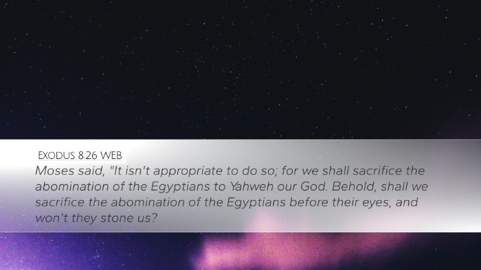 Exodus 8:26 WEB Desktop Wallpaper - Moses said, 