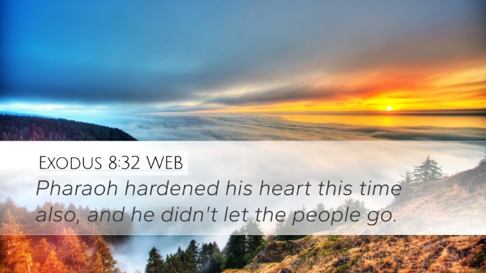 Exodus 8:32 WEB Desktop Wallpaper - Pharaoh hardened his heart this time also, and he - Desktop Bible Verse Wallpaper