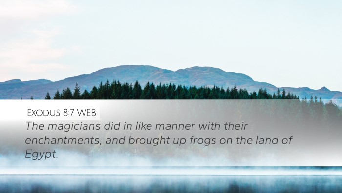Exodus 8:7 WEB Bible Verse Image