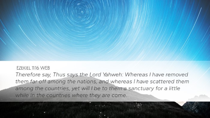 Ezekiel 11:16 WEB Bible Verse Image