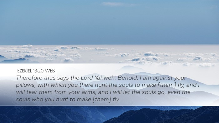 Ezekiel 13:20 WEB Bible Verse Image
