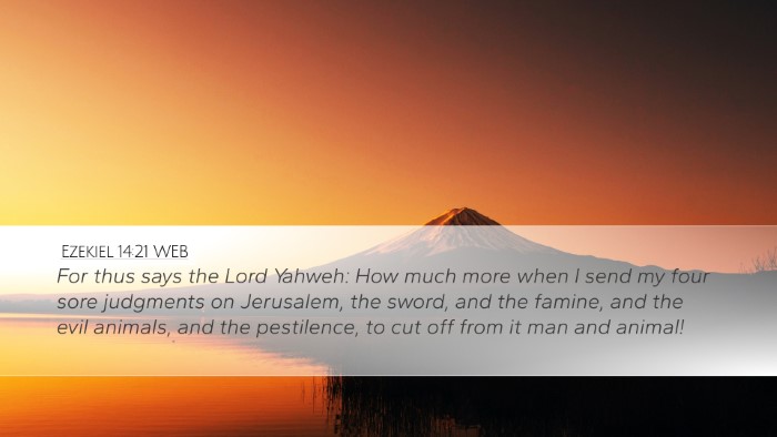 Ezekiel 14:21 WEB Bible Verse Image
