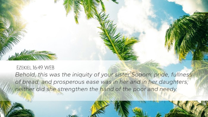 Ezekiel 16:49 WEB Bible Verse Image