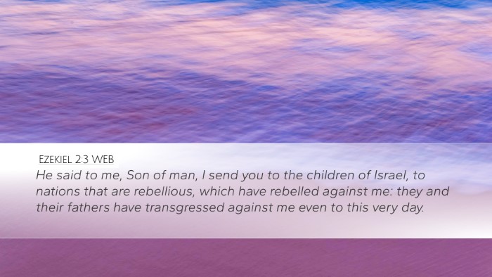 Ezekiel 2:3 WEB Bible Verse Image