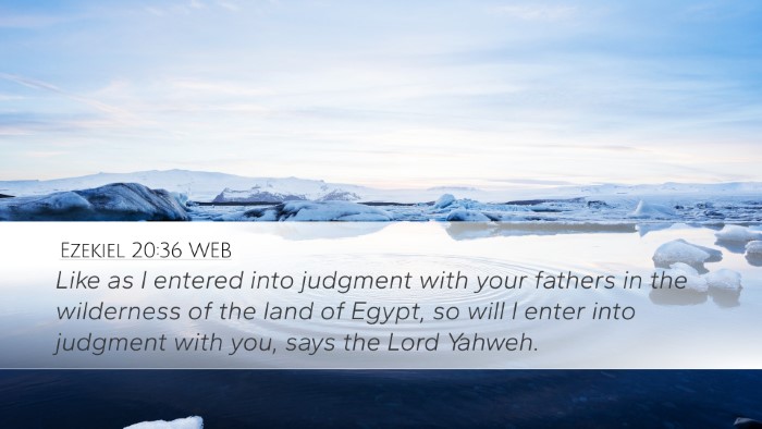 Ezekiel 20:36 WEB Bible Verse Image