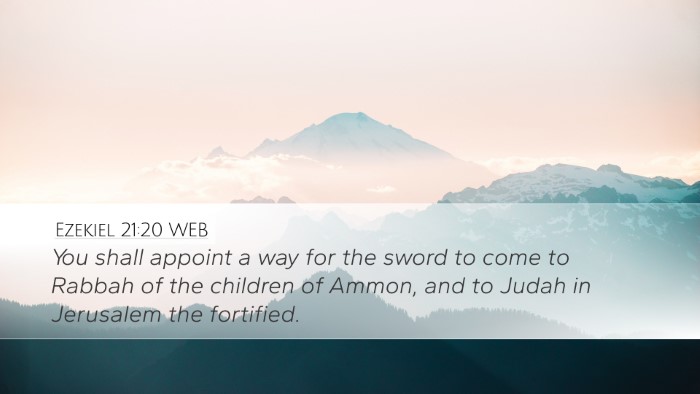 Ezekiel 21:20 WEB Bible Verse Image