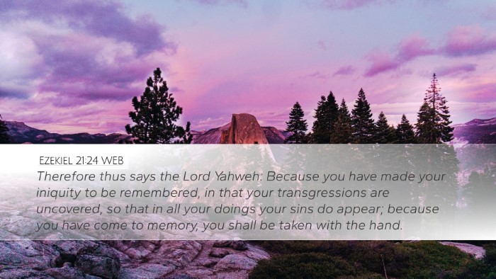 Ezekiel 21:24 WEB Bible Verse Image