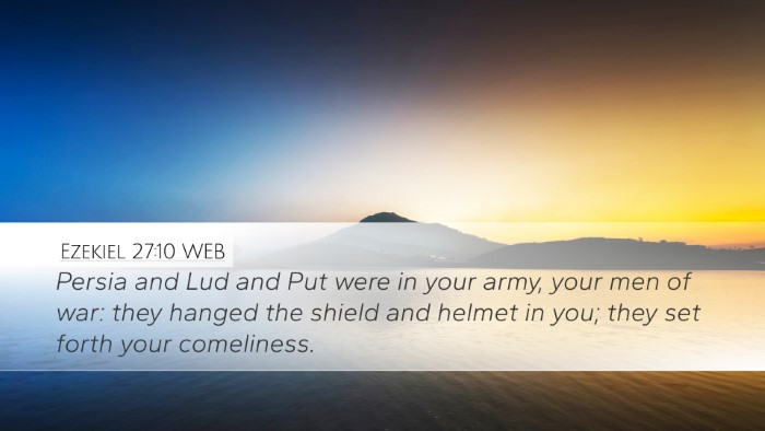 Ezekiel 27:10 WEB Bible Verse Image