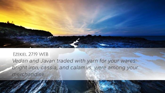 Ezekiel 27:19 WEB Bible Verse Image