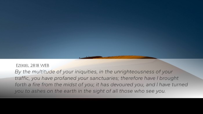 Ezekiel 28:18 WEB Bible Verse Image