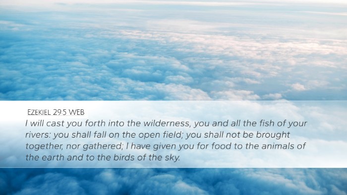 Ezekiel 29:5 WEB Bible Verse Image