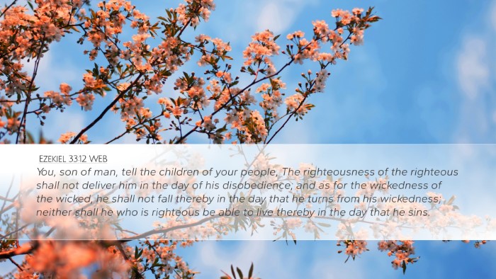 Ezekiel 33:12 WEB Bible Verse Image