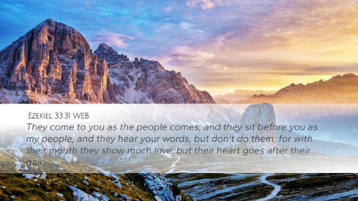Ezekiel 33:31 WEB Bible Verse Image
