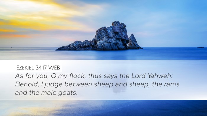 Ezekiel 34:17 WEB Bible Verse Image
