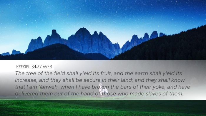 Ezekiel 34:27 WEB Bible Verse Image
