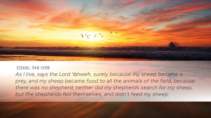 Ezekiel 34:8 WEB Bible Verse Image
