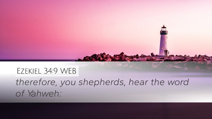 Ezekiel 34:9 WEB Bible Verse Image