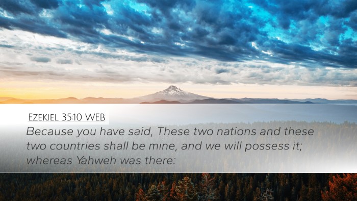 Ezekiel 35:10 WEB Bible Verse Image