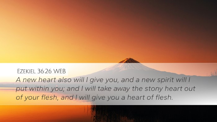 Ezekiel 36:26 WEB Bible Verse Image
