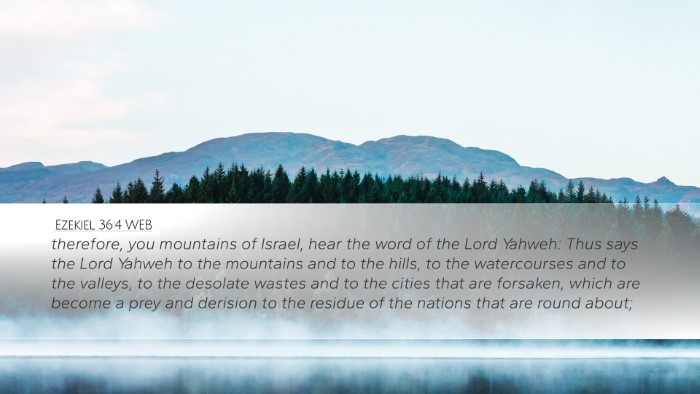 Ezekiel 36:4 WEB Bible Verse Image
