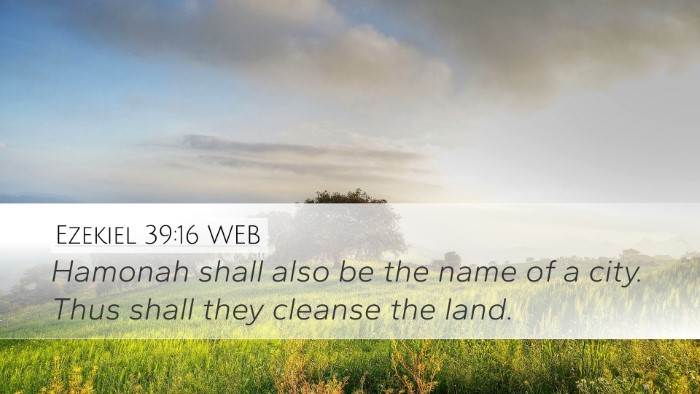 Ezekiel 39:16 WEB Desktop Wallpaper - Hamonah shall also be the name of a city. Thus - Desktop Bible Verse Wallpaper