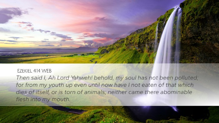 Ezekiel 4:14 WEB Bible Verse Image