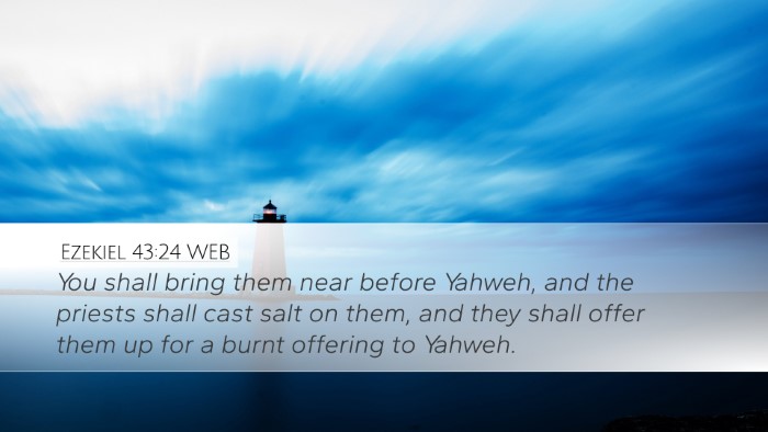 Ezekiel 43:24 WEB Bible Verse Image