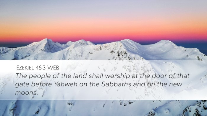 Ezekiel 46:3 WEB Bible Verse Image