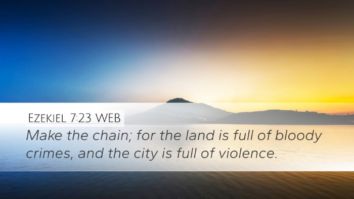 Ezekiel 7:23 WEB Bible Verse Image