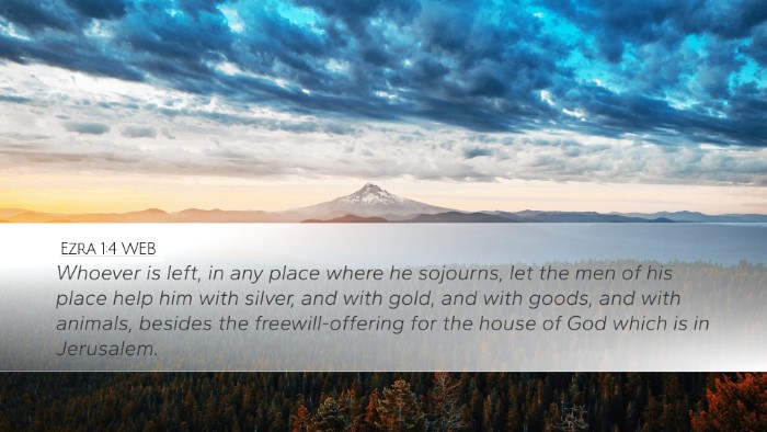 Ezra 1:4 WEB Bible Verse Image