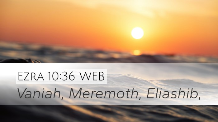 Ezra 10:36 WEB Desktop Wallpaper - Vaniah, Meremoth, - Desktop Bible Verse Wallpaper