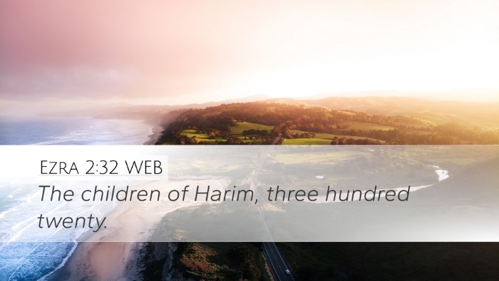 Ezra 2:32 WEB Bible Verse Image