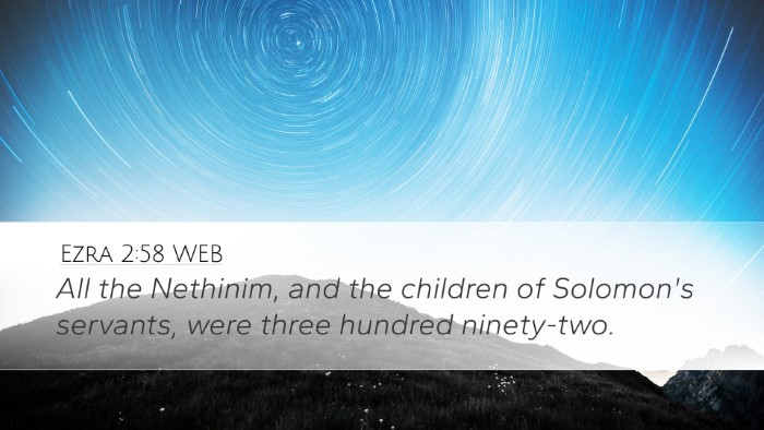 Ezra 2:58 WEB Bible Verse Image