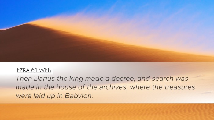 Ezra 6:1 WEB Bible Verse Image
