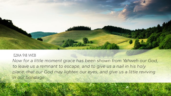 Ezra 9:8 WEB Bible Verse Image