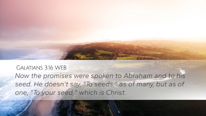 Galatians 3:16 WEB Bible Verse Image