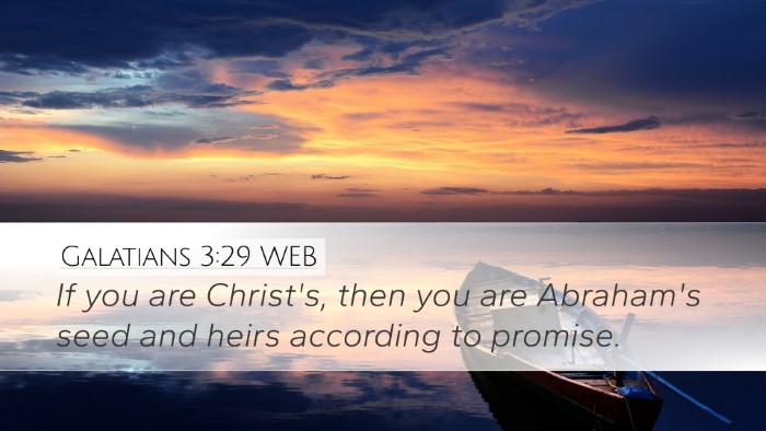 Galatians 3:29 WEB Bible Verse Image