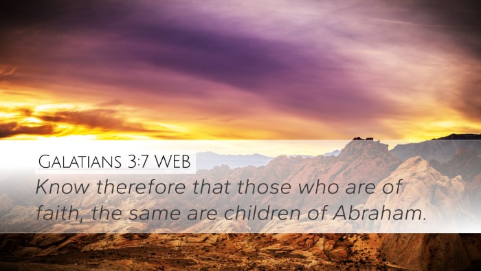 Galatians 3:7 WEB Bible Verse Image