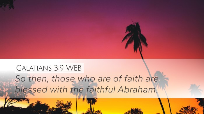Galatians 3:9 WEB Bible Verse Image