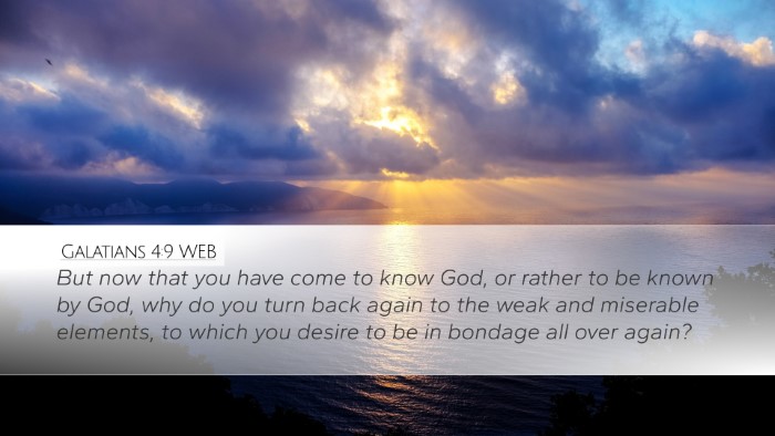 Galatians 4:9 WEB Bible Verse Image